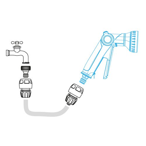 PISTOLA MEDIA PORTATA MULTI 8 JET IN BLISTER