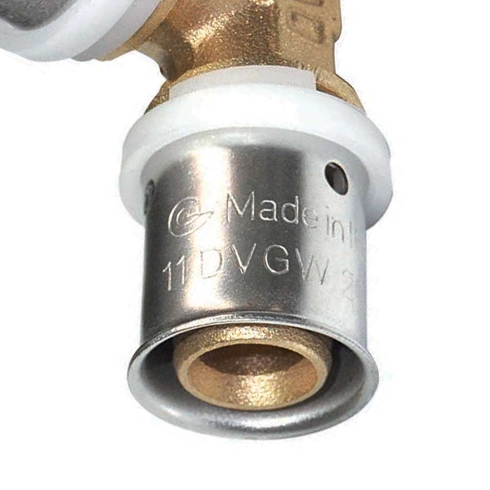 Raccordo tee diam.16x20x16 a pressare per multistrato