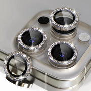 Protettore di Lente per iPhone 16 Pro Max - Vetro Temprato con Rhinestone per Protezione della Fotocamera