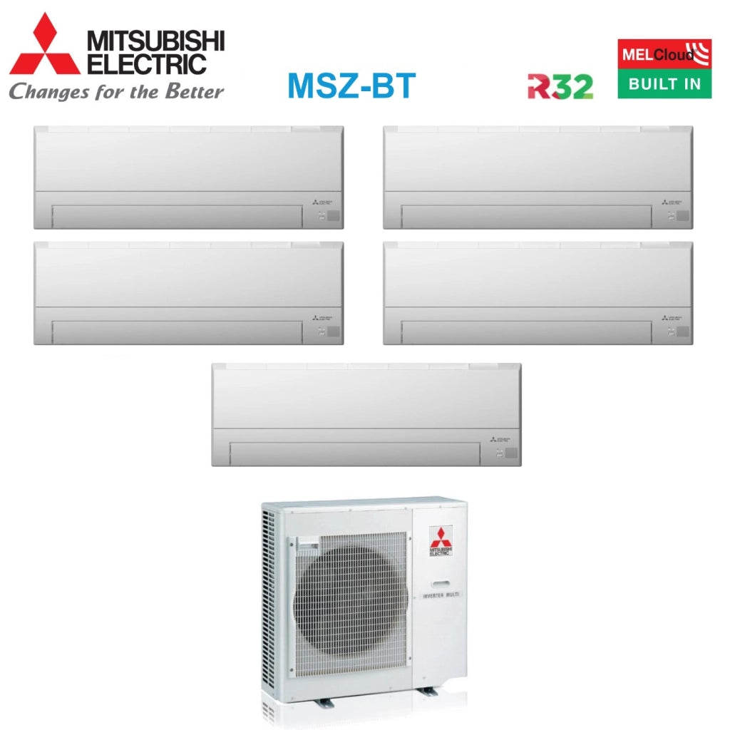 Condizionatore Penta Split Mitsubishi Electric MSZ-BT 7+7+9+12+12 con MXZ-5F102VF R-32 Wi-Fi Integrato