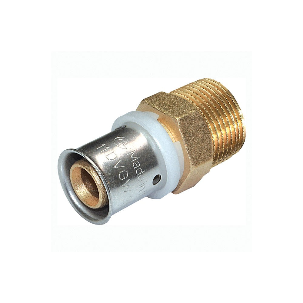 Raccordo diritto maschio diam.1/2x20 a pressare per multistrato