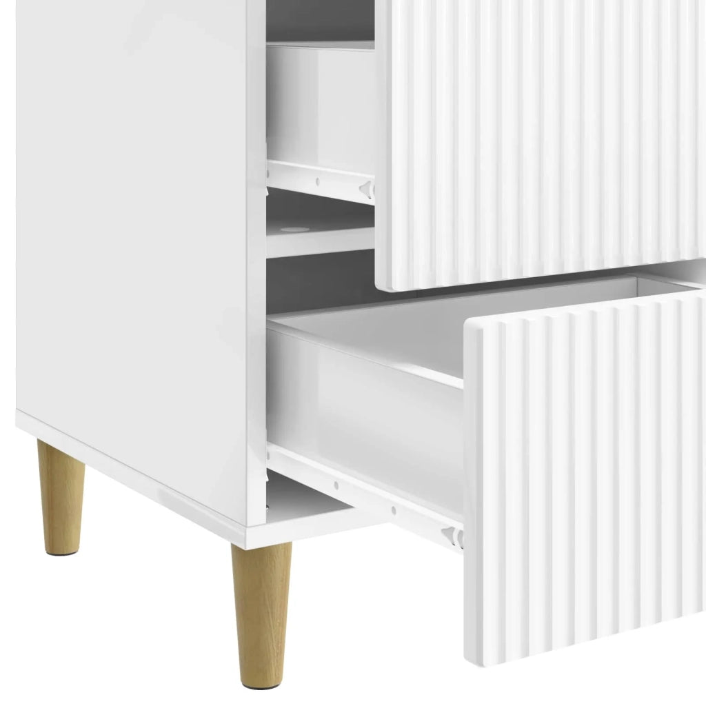 Armadio da Notte con cassetto Bianco Lucido 43 x 41 x 66,5 cm 894559