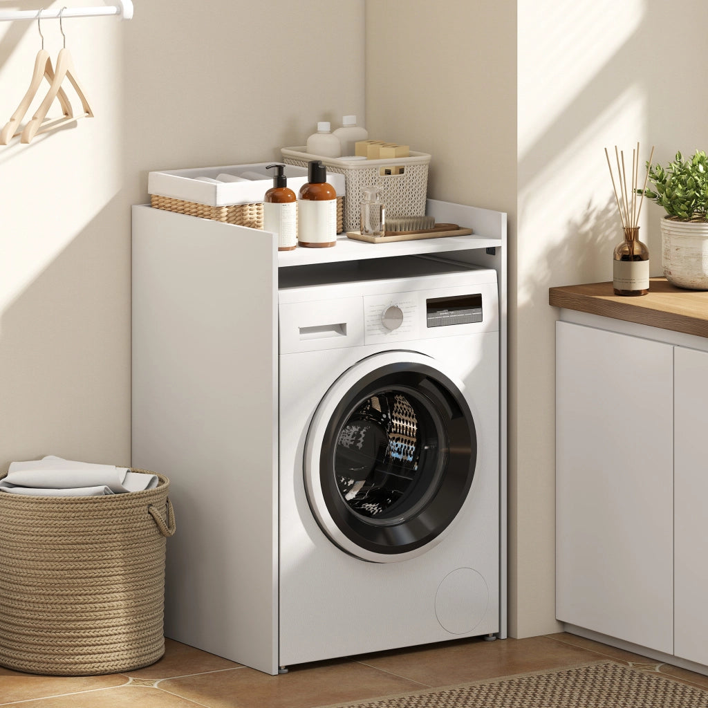 Mobile Bagno con Ripiano Aperto ¨C Zephmum ¨C Bianco 64x60x97.5 cm