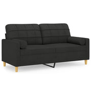 Divano | Divano da soggiorno | Sofa a 2 Posti con Cuscini Tortora 140 cm in Tessuto
