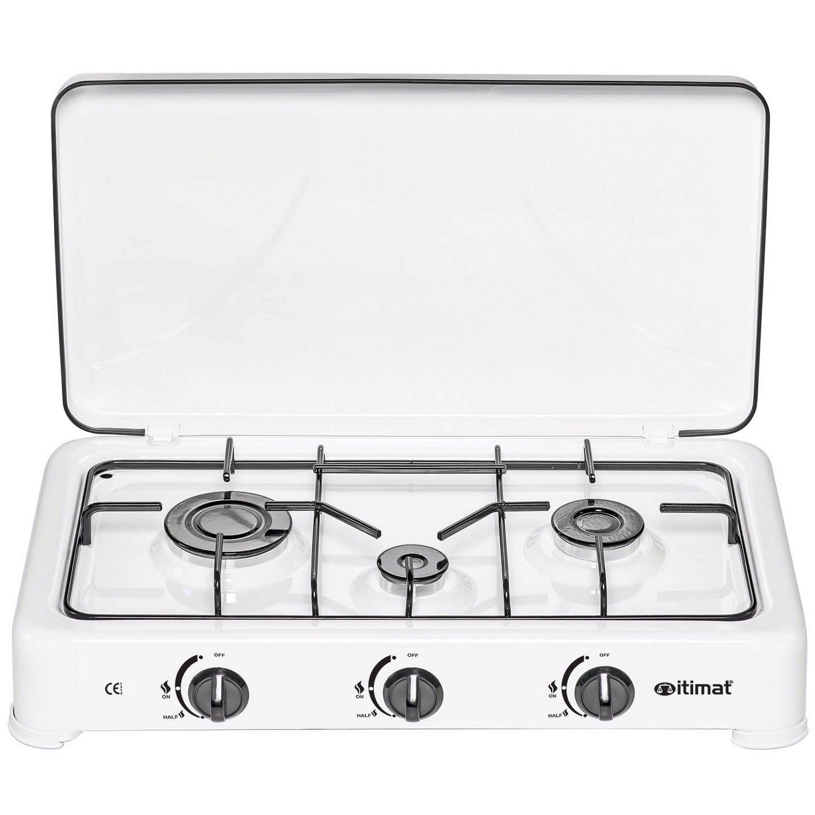 fornello a gas 3 fuochi con coperchio cod:ferx.25284