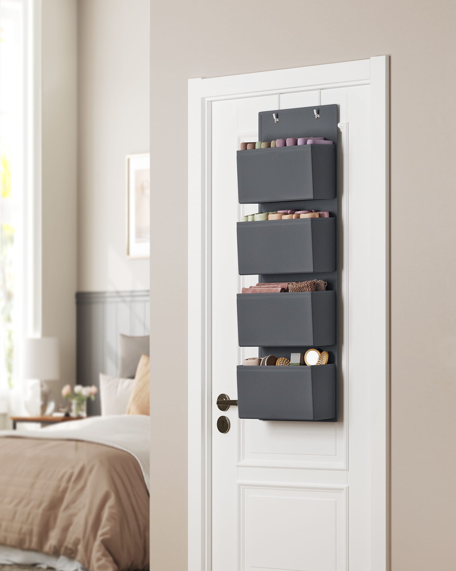 Valora ORGANIZER RDH04G Tessuto non tessuto grigio da appendere 4 scomparti