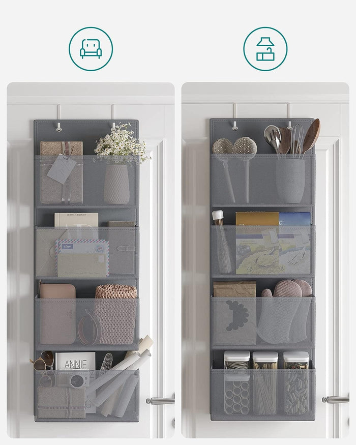 Valora ORGANIZER RDH04G Tessuto non tessuto grigio da appendere 4 scomparti
