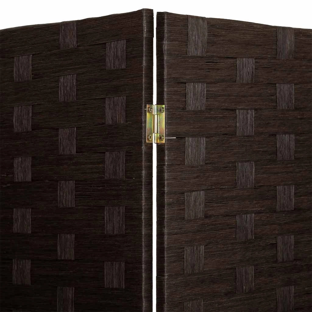 Biombo de papel trenzado 4 hojas 50(x4)x3x180h cm