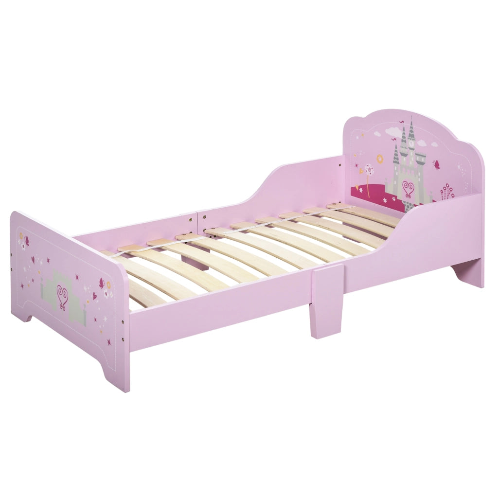 Letto Singolo Bambina con Testiera ¨C Zephmum ¨C Rosa 140x70 cm