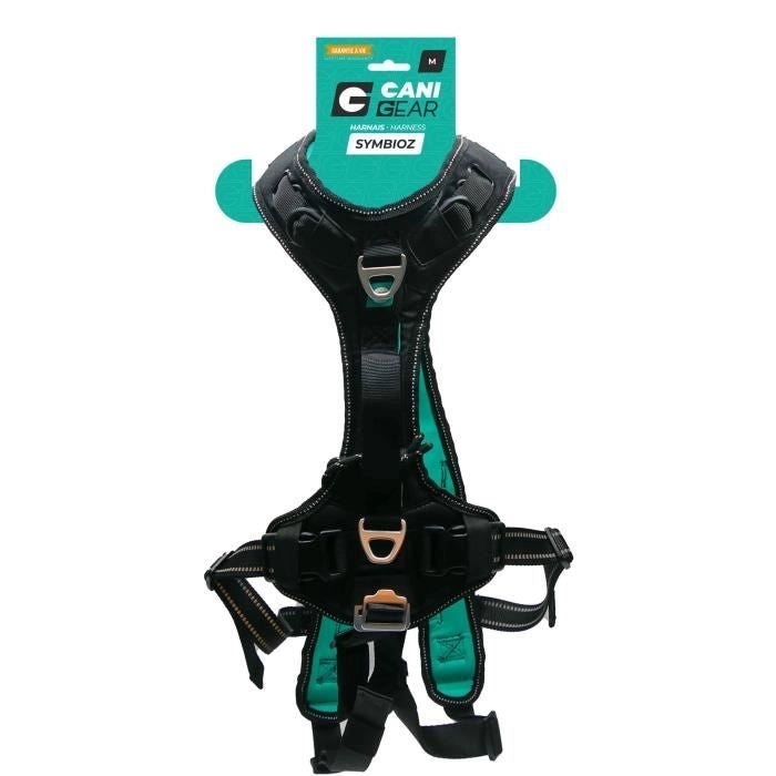 Pettorina per cani - SYMBIOZ - M - Nera / Blu