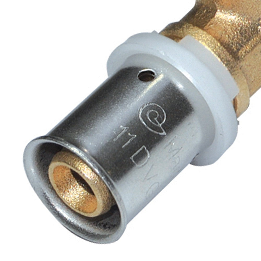 Raccordo tee ridotto diam.20x20x16 a pressare per multistrato