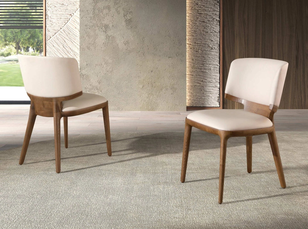 Sedia in similpelle crema