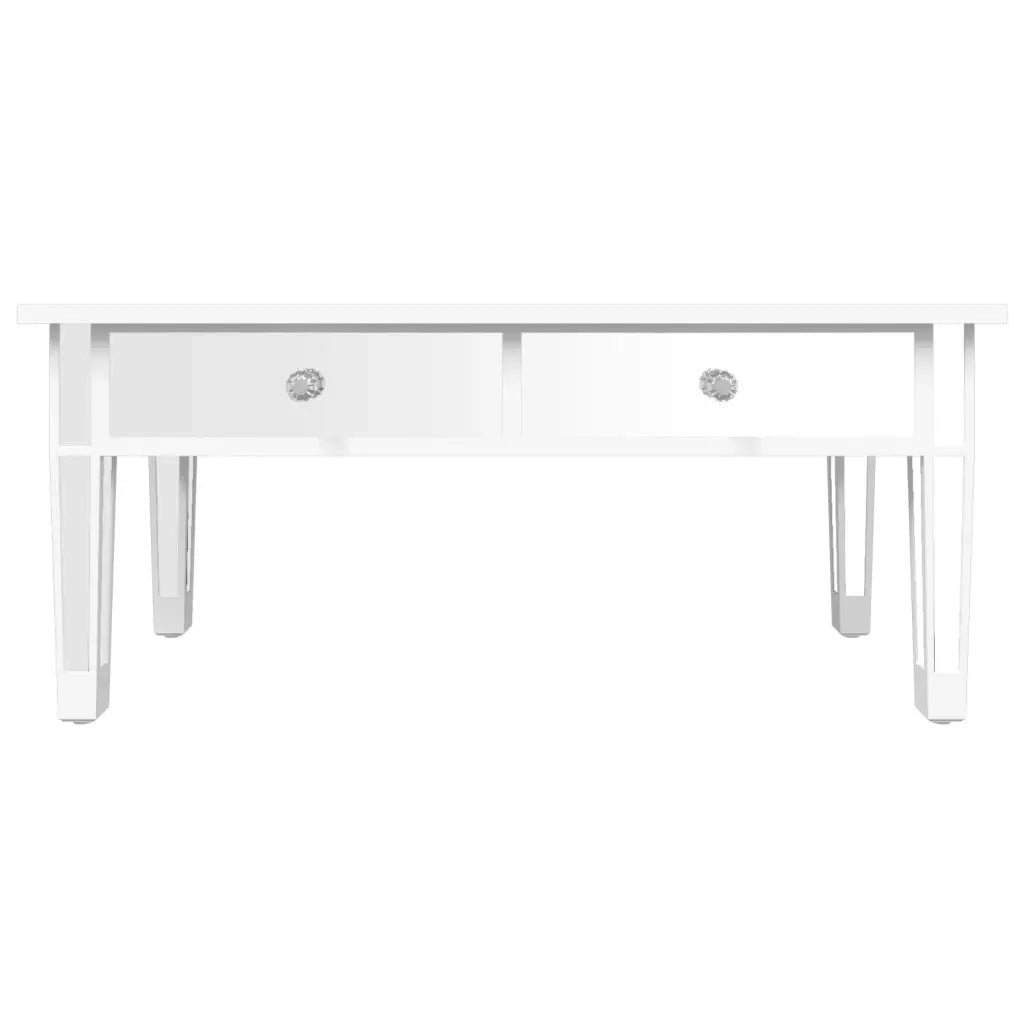 Tavolino Salotto a Specchio 106x45x45cm Legno Multistrato Vetro 348528