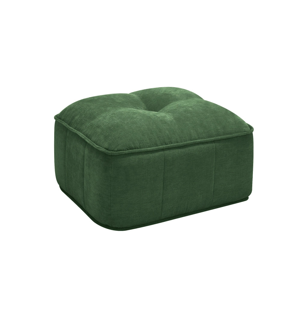 DIVANO Modulare con Pouf in Poliestere Verde