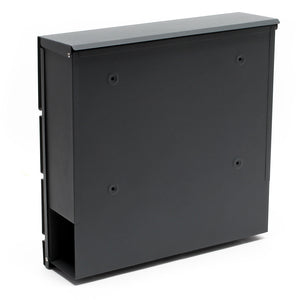 Cassetta postale V16 con vano portagiornale, verniciata a polvere antracite