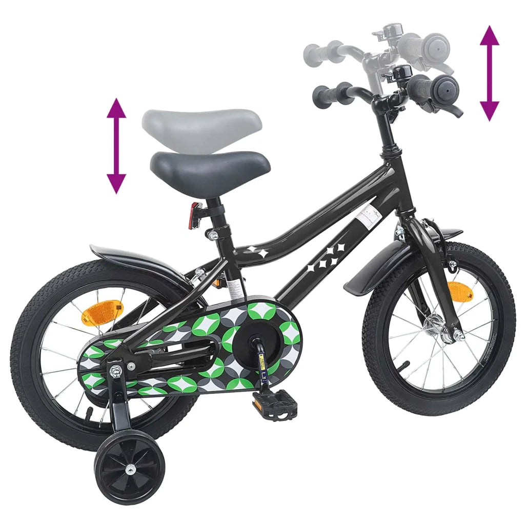 Bicicletta per Bambini 16 Pollici per bambini di 4-6 anni Nero 42009469