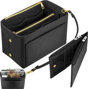 Organizzatore per Borse da Mano con Cinturino, Portafoglio e Rallini, Borsa da Mano con Portafoglio e Rallini (Nero con Portafoglio)