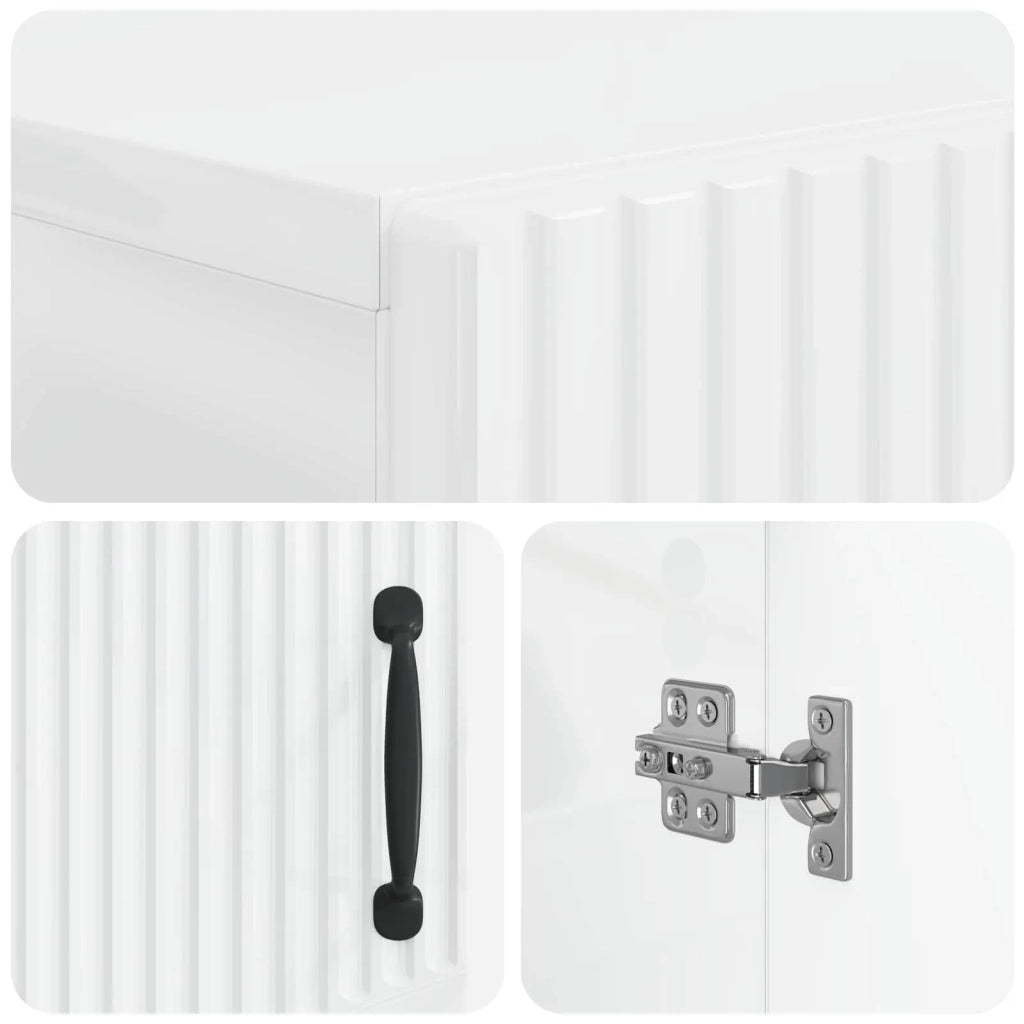 Mobiletto da Bagno HOORN Bianco Lucido 59,5 x 31 x 77 cm 897279