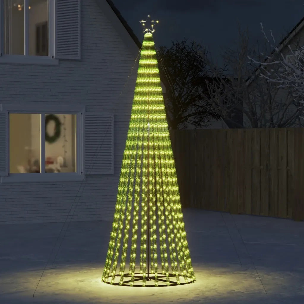 vidaXL Albero di Natale a LED 688 LED Bianco Caldo 300 cm
