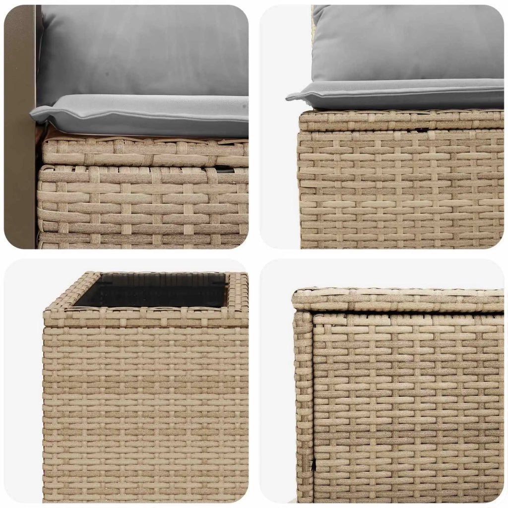 Set di divani 6 pz Beige e Grigio Chiaro 3447723