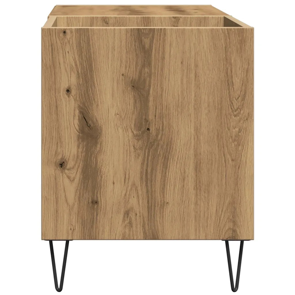 Mobile Porta Dischi Rovere Artigianale 84,5x38x48cm Multistrato
