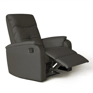 Poltrona Relax 76,5x89/159x100/83,5 h cm in Similpelle Grigio