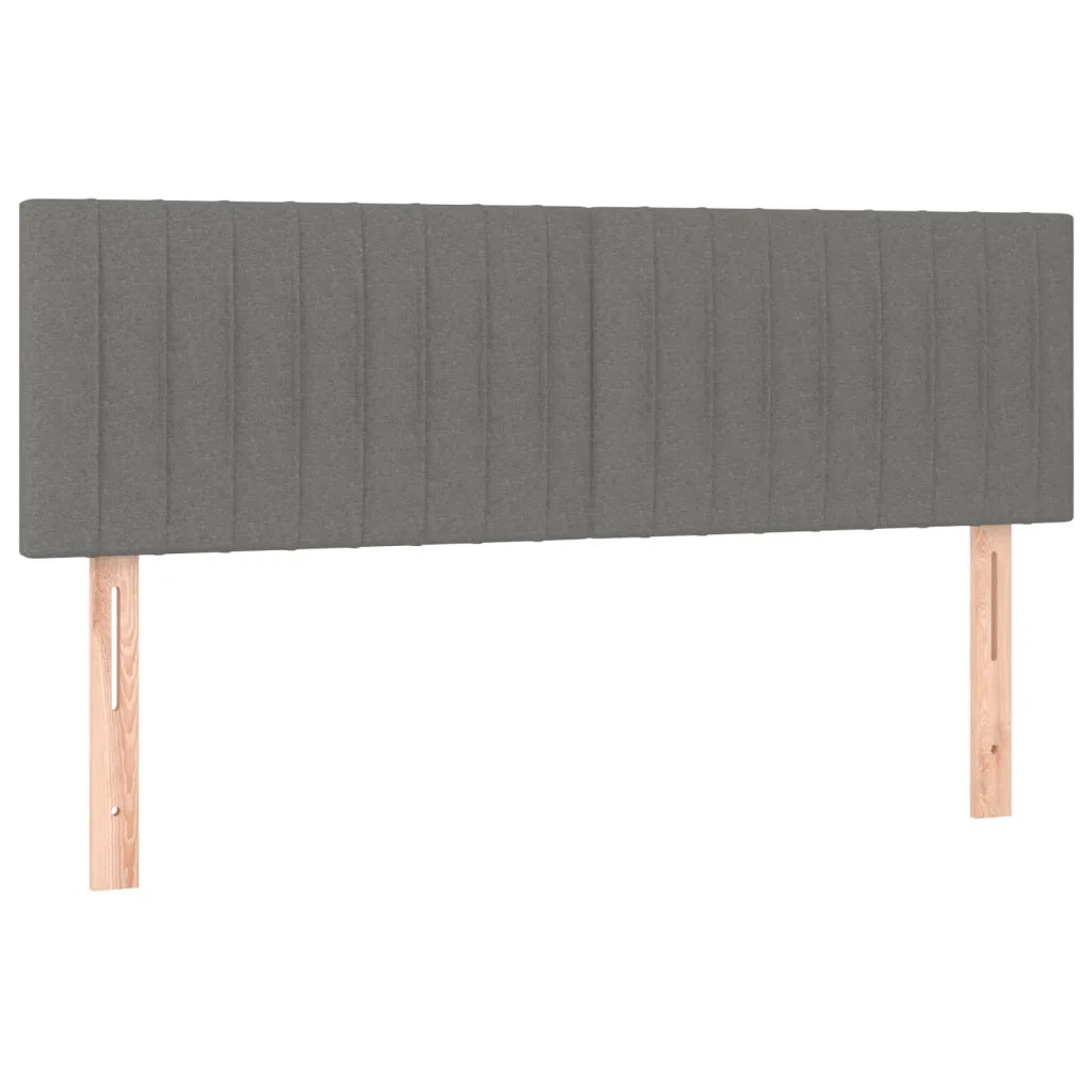Letto a Molle Materasso e LED Grigio Scuro 140x190cm in Tessuto