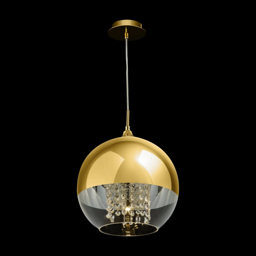 Maytoni Lampadario moderno Fermi 1 luce E27 oro metallo vetro
