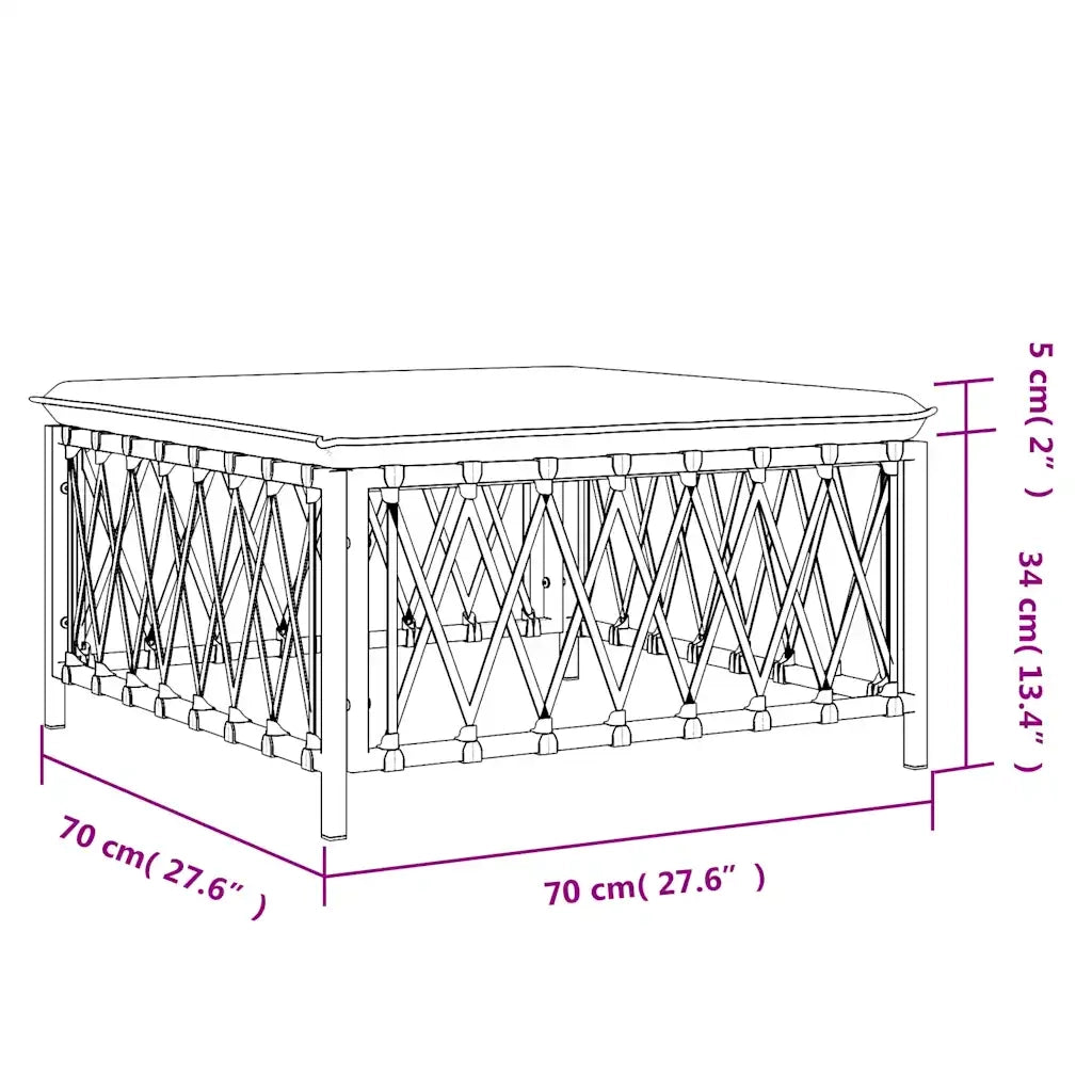 Sedia da giardino-Poggiapiedi Giardino con Cuscino Antracite Tessuto Intrecciato