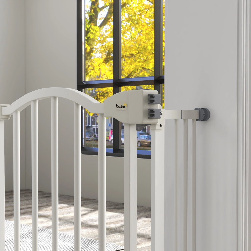Porta per Cani Regolabile 76-104 cm ¨C zephmum ¨C Bianco