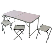 Tavolo Pieghevole Salvaspazio con 4 sgabelli cm 120x60 - HUMBERT