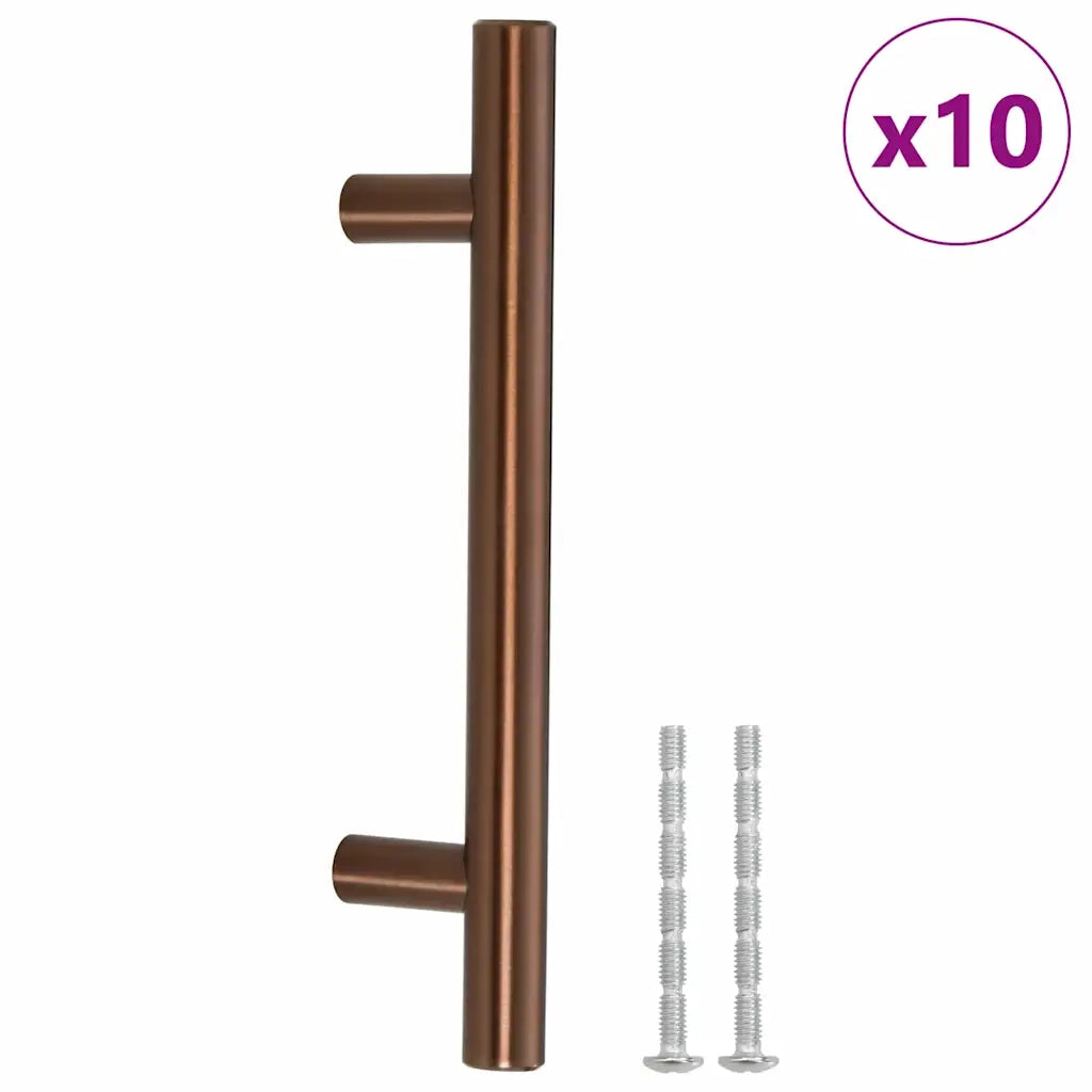 Maniglie per Mobili 10pz Bronzo 96mm in Acciaio Inox 155373