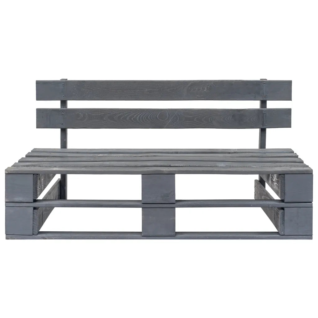 Divano Centrale da Giardino Pallet Legno Pino Impregnato Grigio 3066487