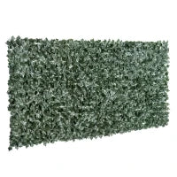Edere Finte, Siepe Artificiale 150x300 cm in PE Anti-UV, Siepe Finta per Recinzioni con Foglie, Verde Scuro