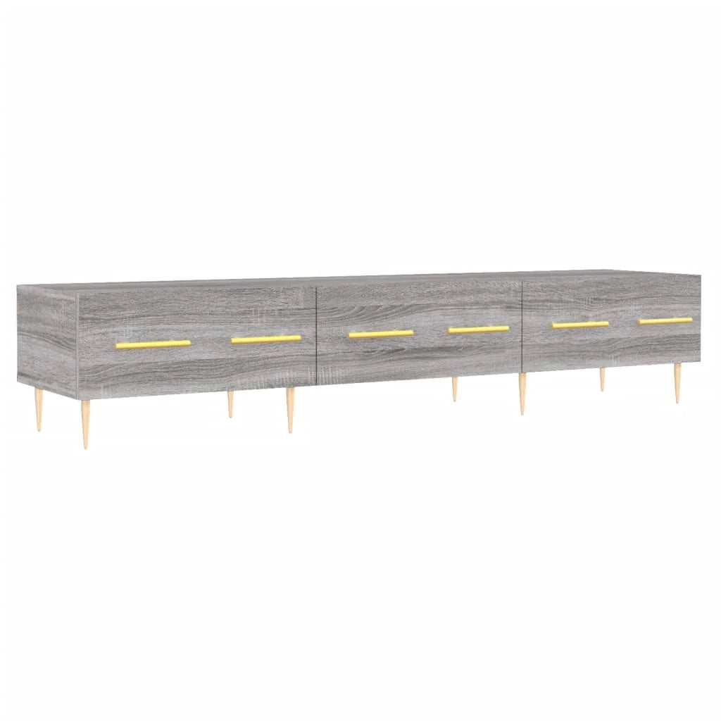 Mobile TV multimediale mensola TV credenza TV sala da pranzo soggiorno camera da letto Sonoma 150 x 36 x 30 cm legno ingegnerizzato grigio 02_0028412