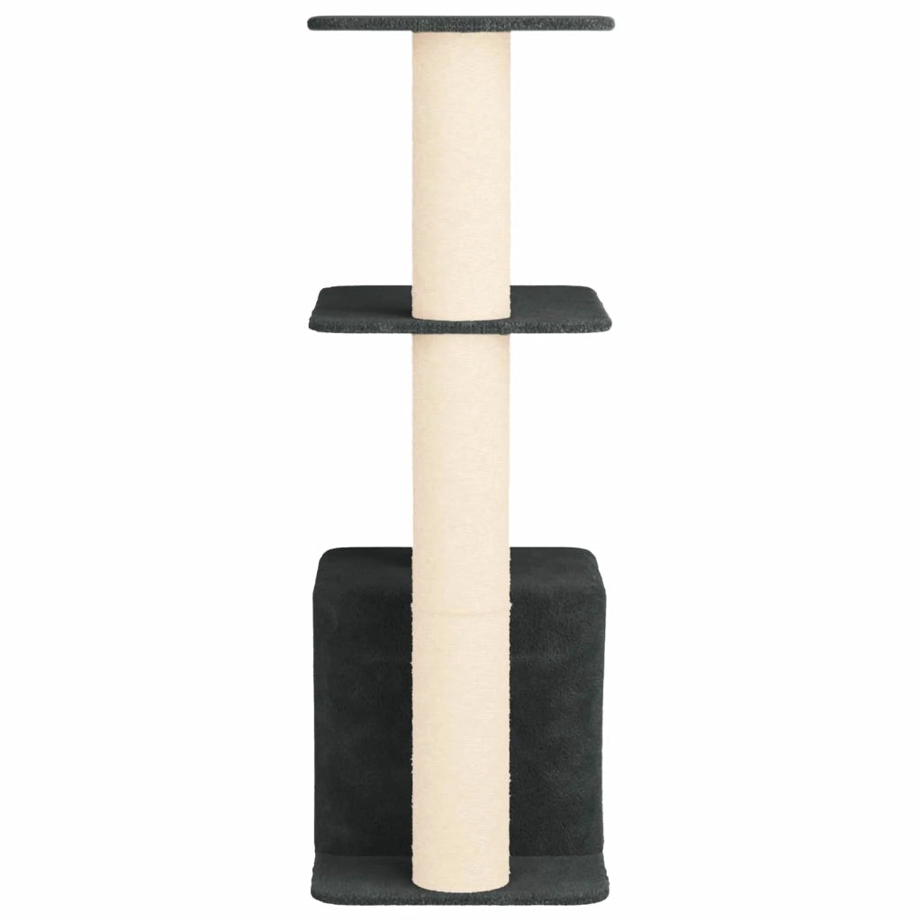 Albero per gatti con pali per graffiare in sisal Grigio Scuro 42033065