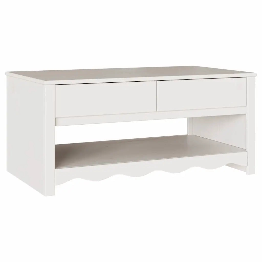 Tavolino da salotto con cassetto Drammen Bianco 99 x 55 x 45 cm 42003045