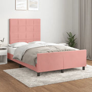 Giroletto senza Materasso Rosa 120x190 cm Velluto