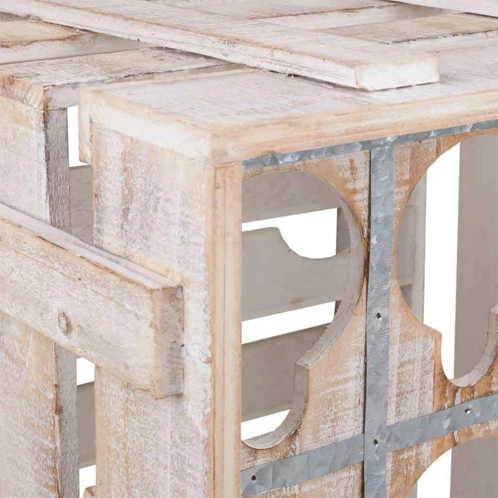 Cassetto portabottiglie in legno marrone 33x32x43h