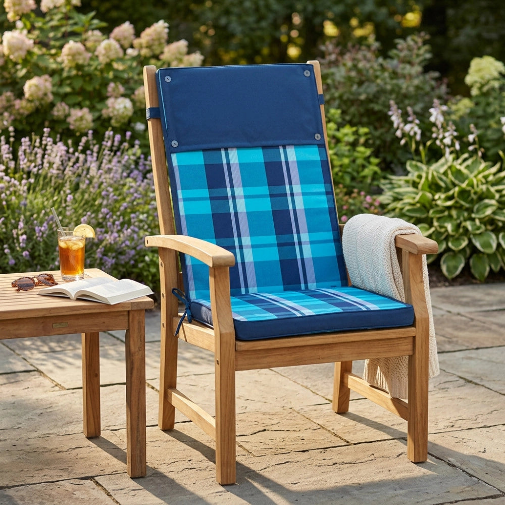CUSCINO REAL ALTO QUADRI BLU