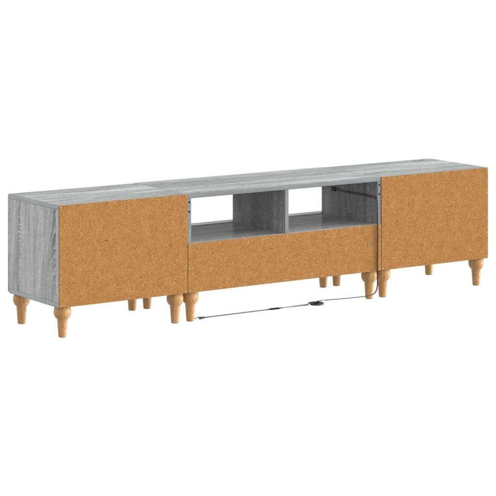 Mobile TV LED a 3 pezzi Sonoma grigio Legno ingegnerizzato 3416506