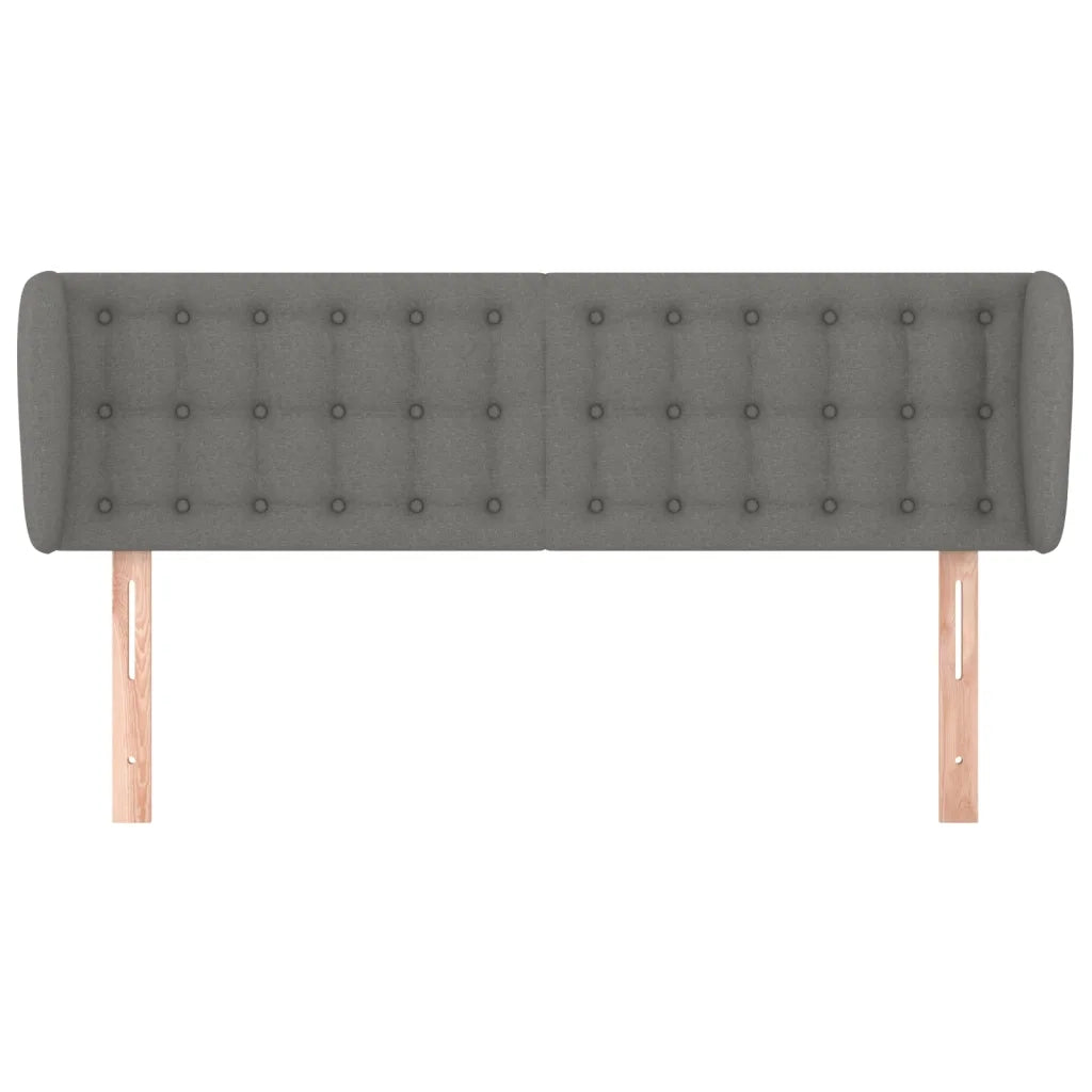 Testiera ad Orecchio Grigio Scuro 147x23x78/88 cm in Tessuto 3117577