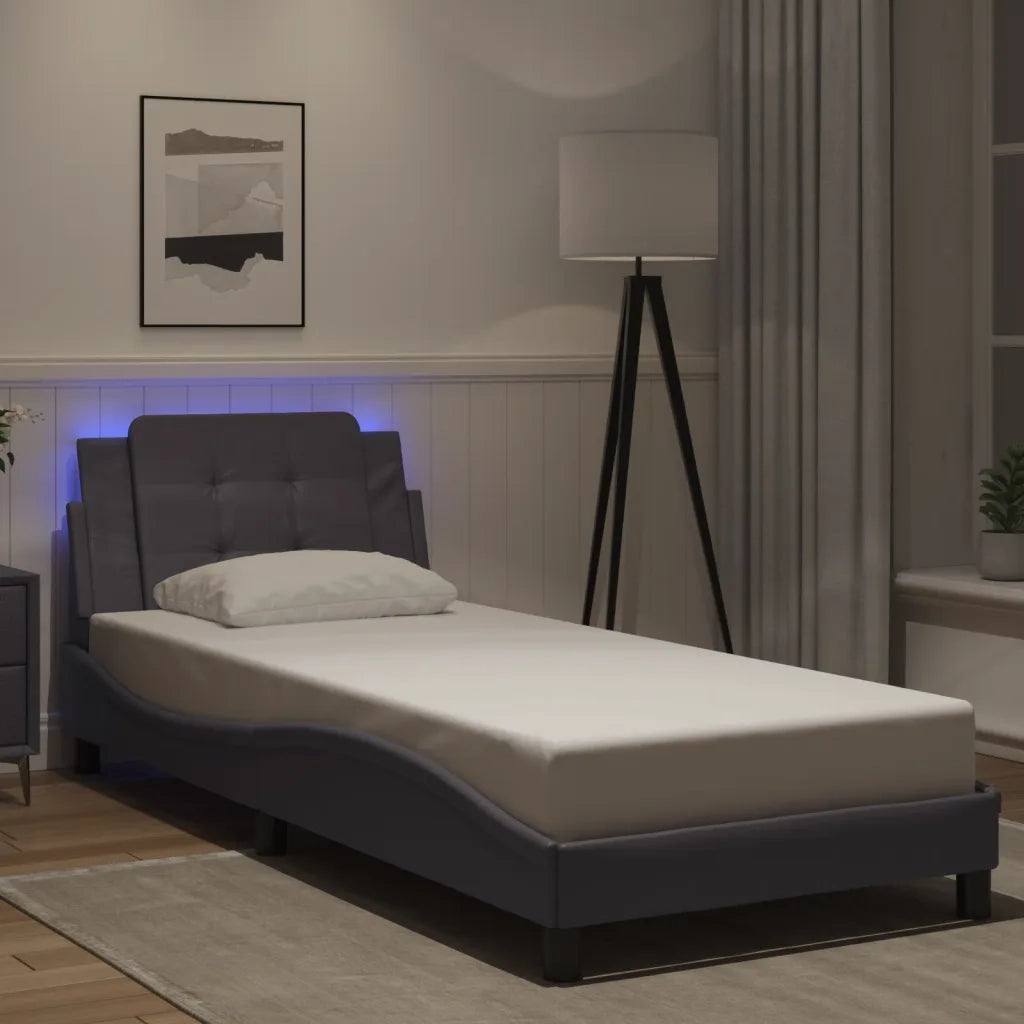 Giroletto con LED senza Materasso Zadar Grigio 90x190 cm 3214078