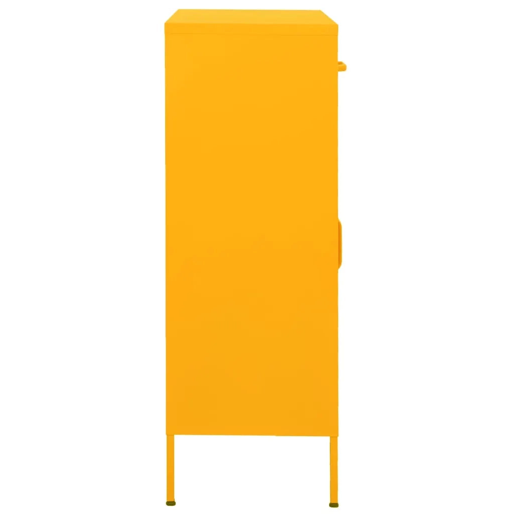 Armadietto Giallo Senape 80x35x101,5 cm in Acciaio 336164