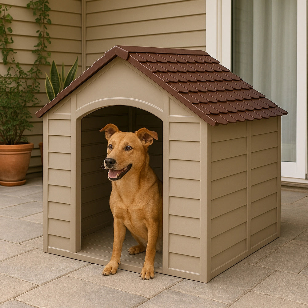 Casetta Cuccia per Cani da Esterno 72x72x68cm Cuccetta per Animali Domestici