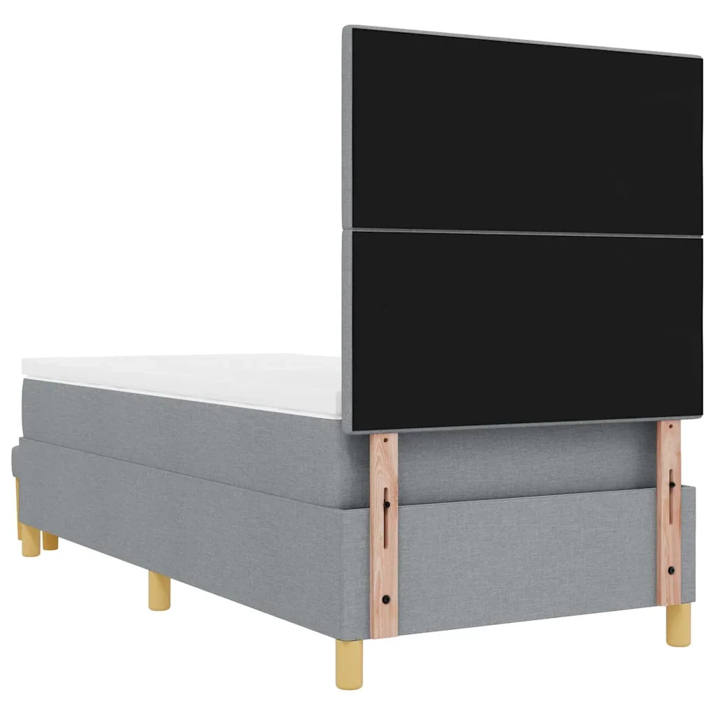 Letto a molle con materasso Grigio chiaro 100 x 200 cm Tessuto 3344275