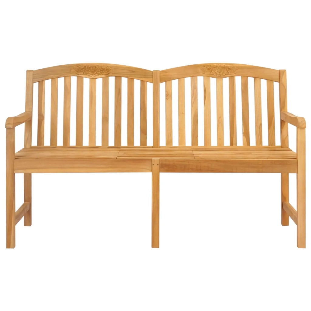 Panchina in legno intagliata a mano Naturale 150,5 x 60 x 95 cm