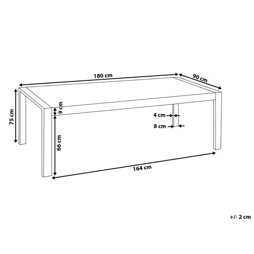 Tavolo Pranzo Acciaio Inox Piano Lucido Bianco Rettangolare 90 x 180 cm stile moderno sala da pranzo soggiorno