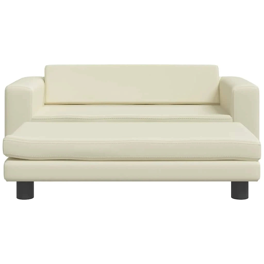 Divano letto per cani comodo con estensione 100 x 50 x 30 cm in similpelle Crema 02_0043064