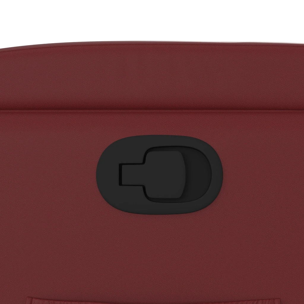 Divano Sedia-Poltrona Reclinabile Rosso Vino in Similpelle 292141